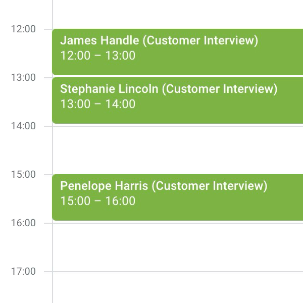 Never miss an interview, all the info in your calendar