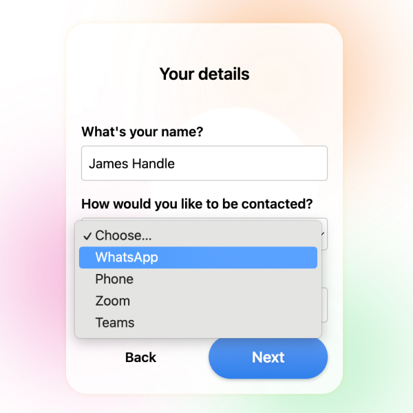 Customers choose their favourite way to be contacted